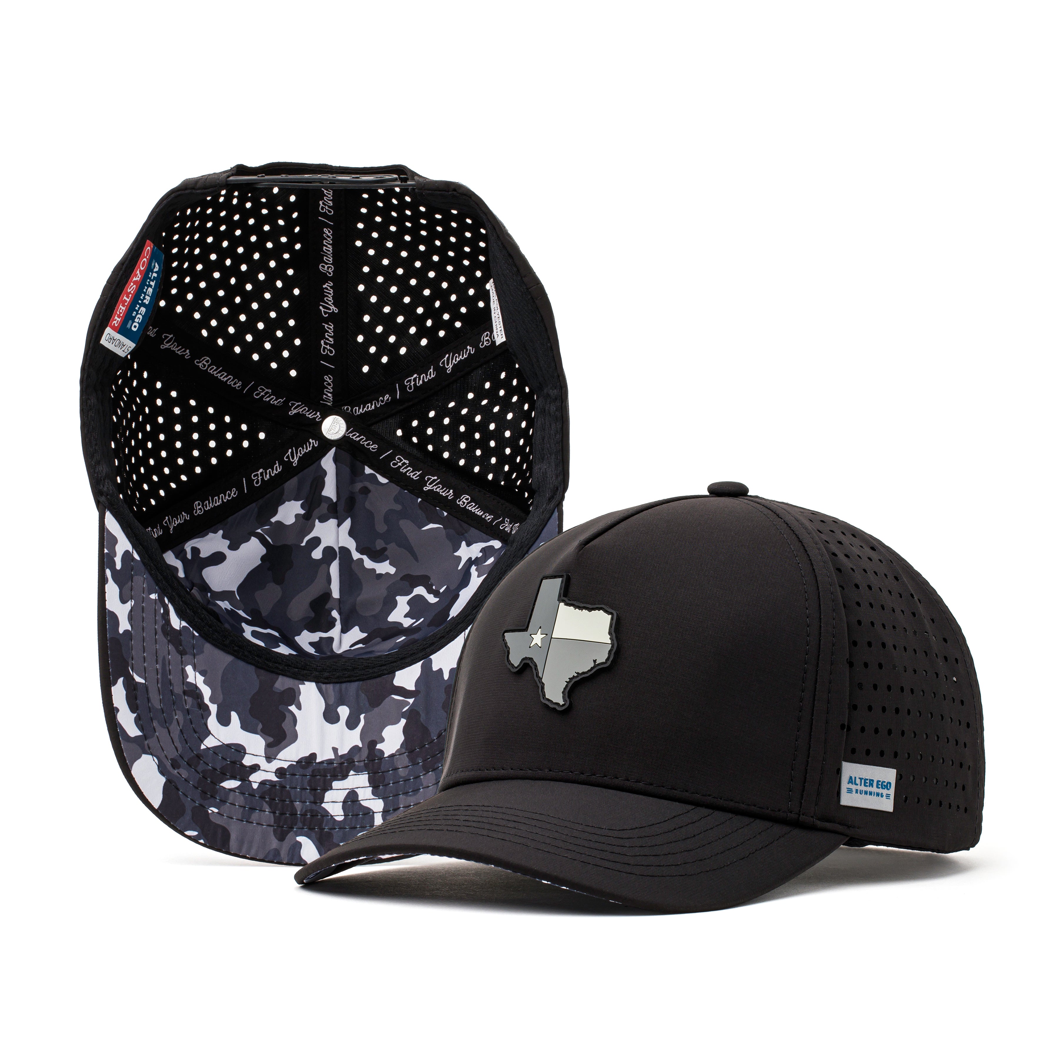 Trendy Apparel Texas Map Embroidered Dad Hat - Black Low Profile Cotton Cap, Adjustable Strap