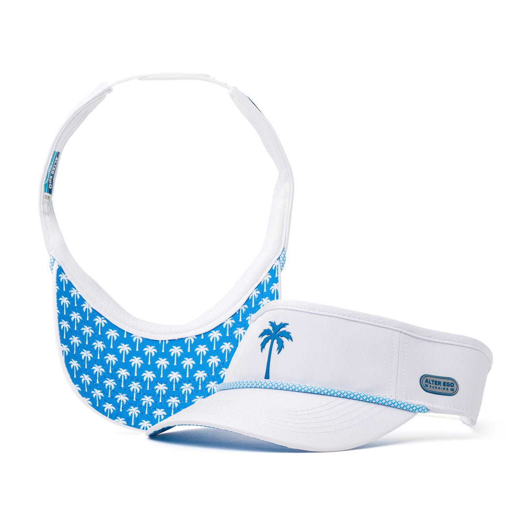 Visor Splash White Blue Palm