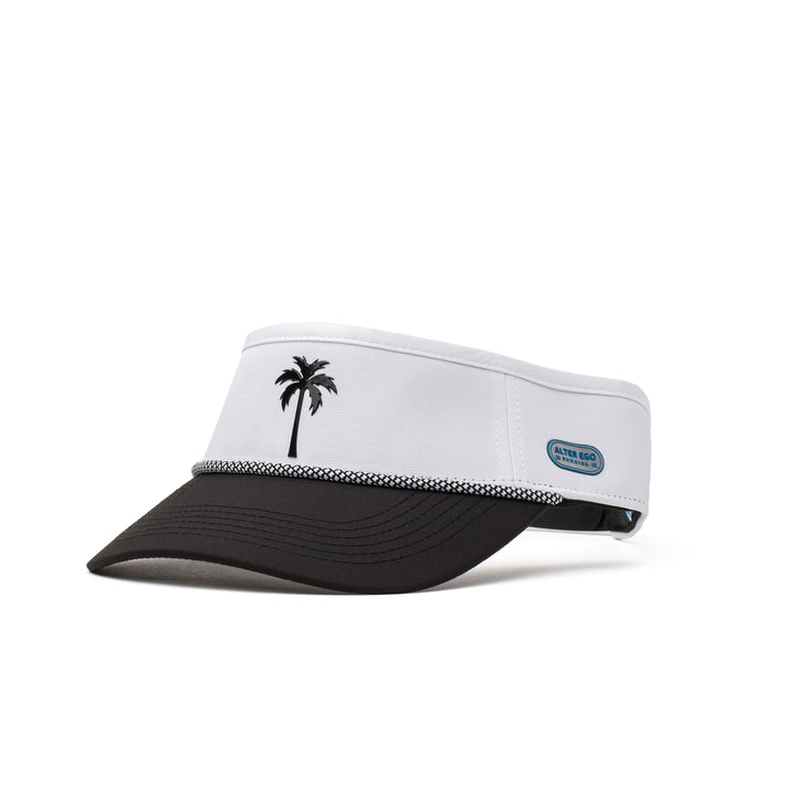 Visor Splash White Black Palm