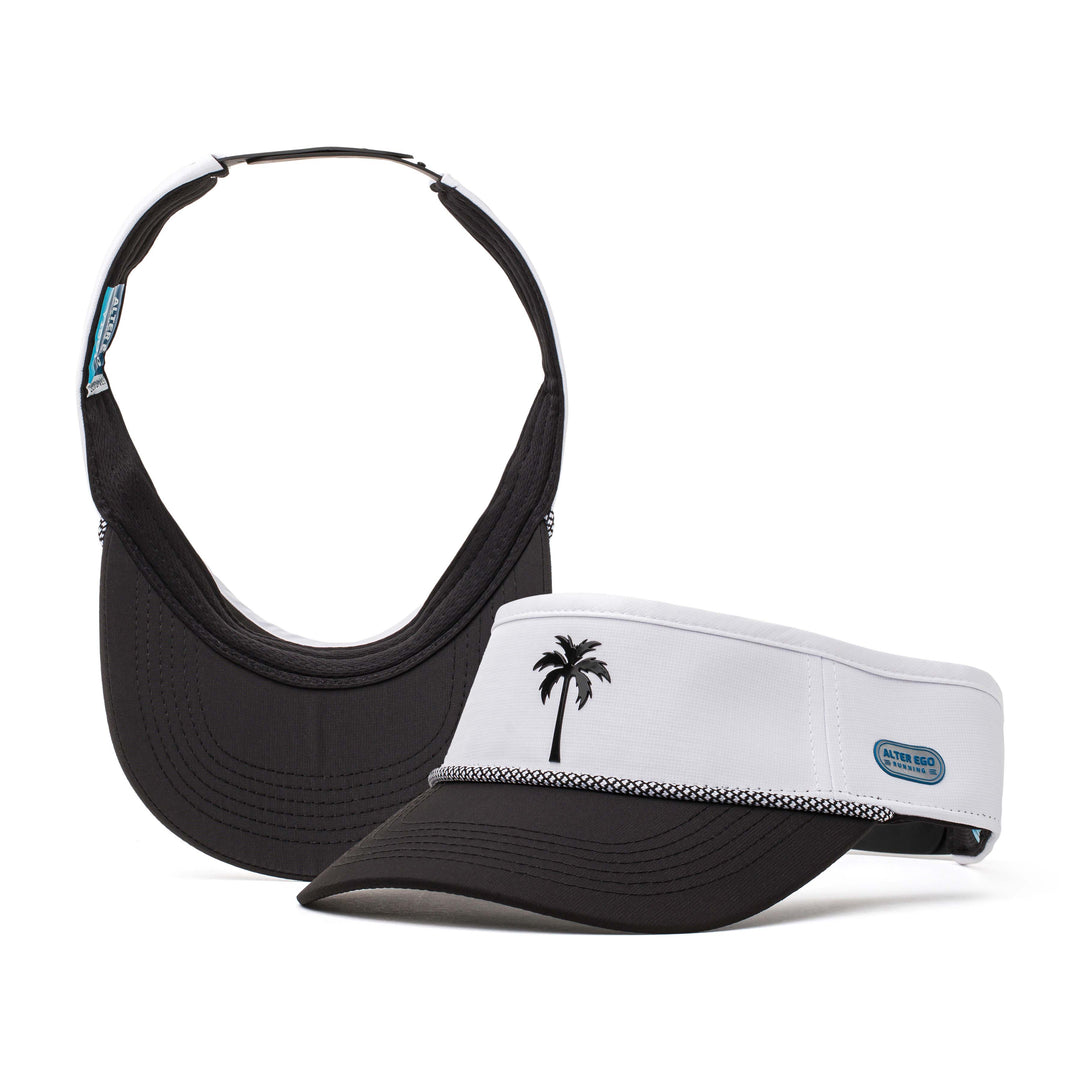 Visor Splash White Black Palm