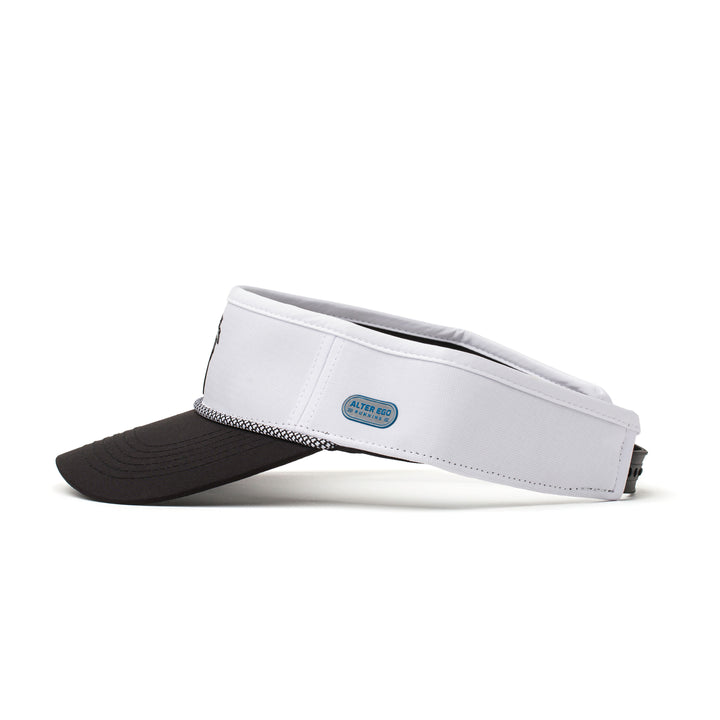 Visor Splash White Black Palm