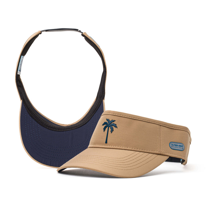 Visor Splash Khaki Navy Palm
