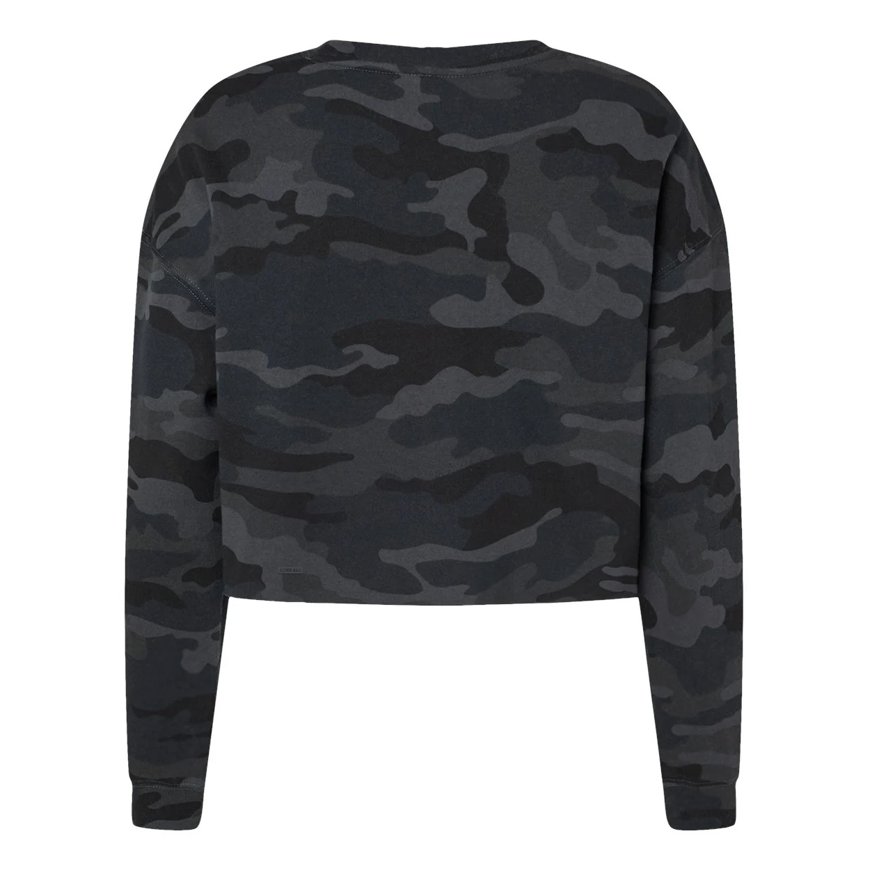 Cropped Crew Neck (Women's) Black Camo