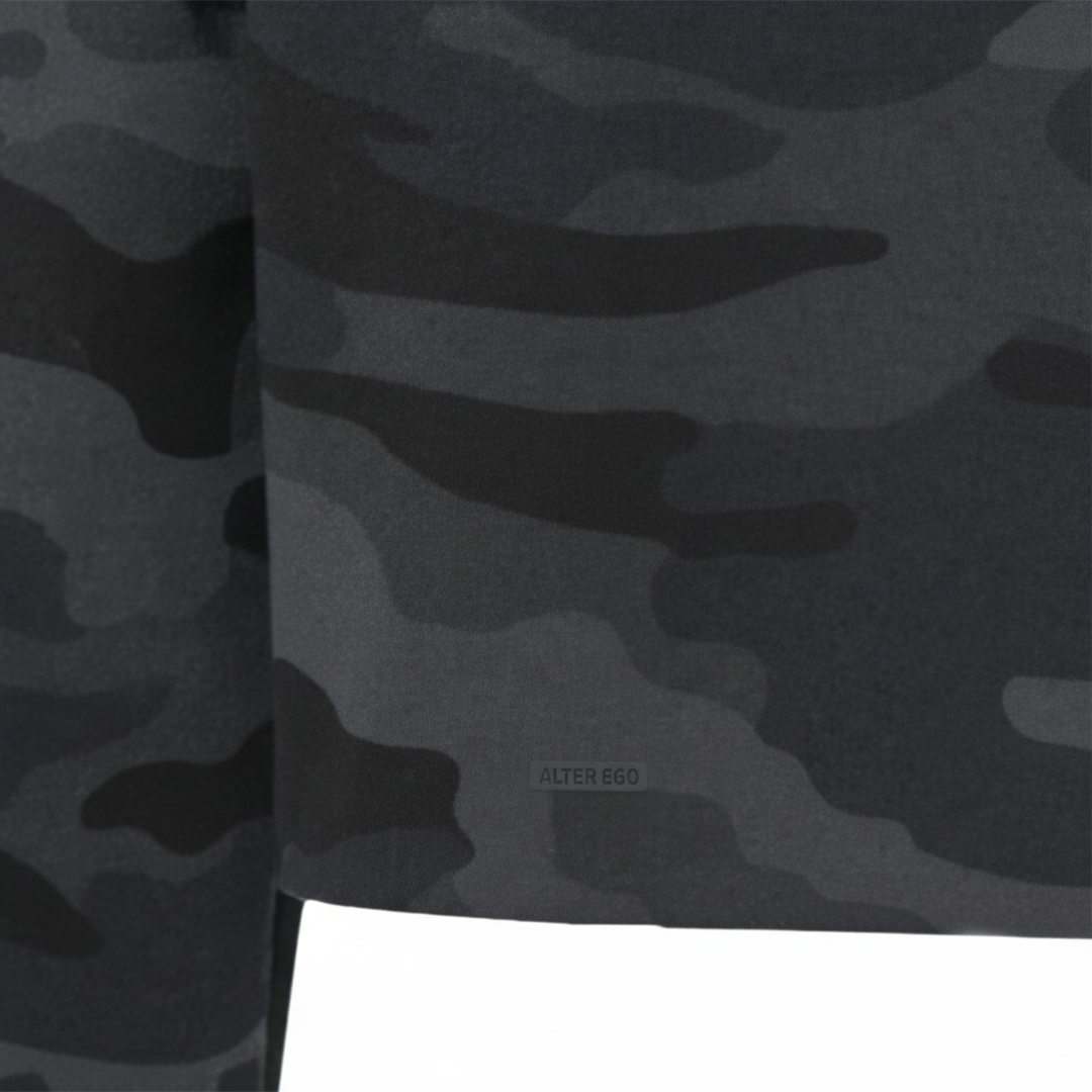 Cropped Crew Neck (Women's) Black Camo