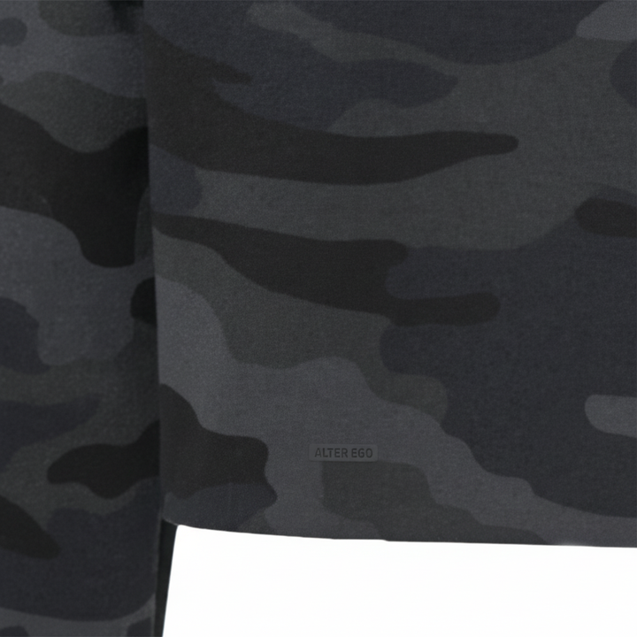 Cropped Crew Neck (Women's) Black Camo
