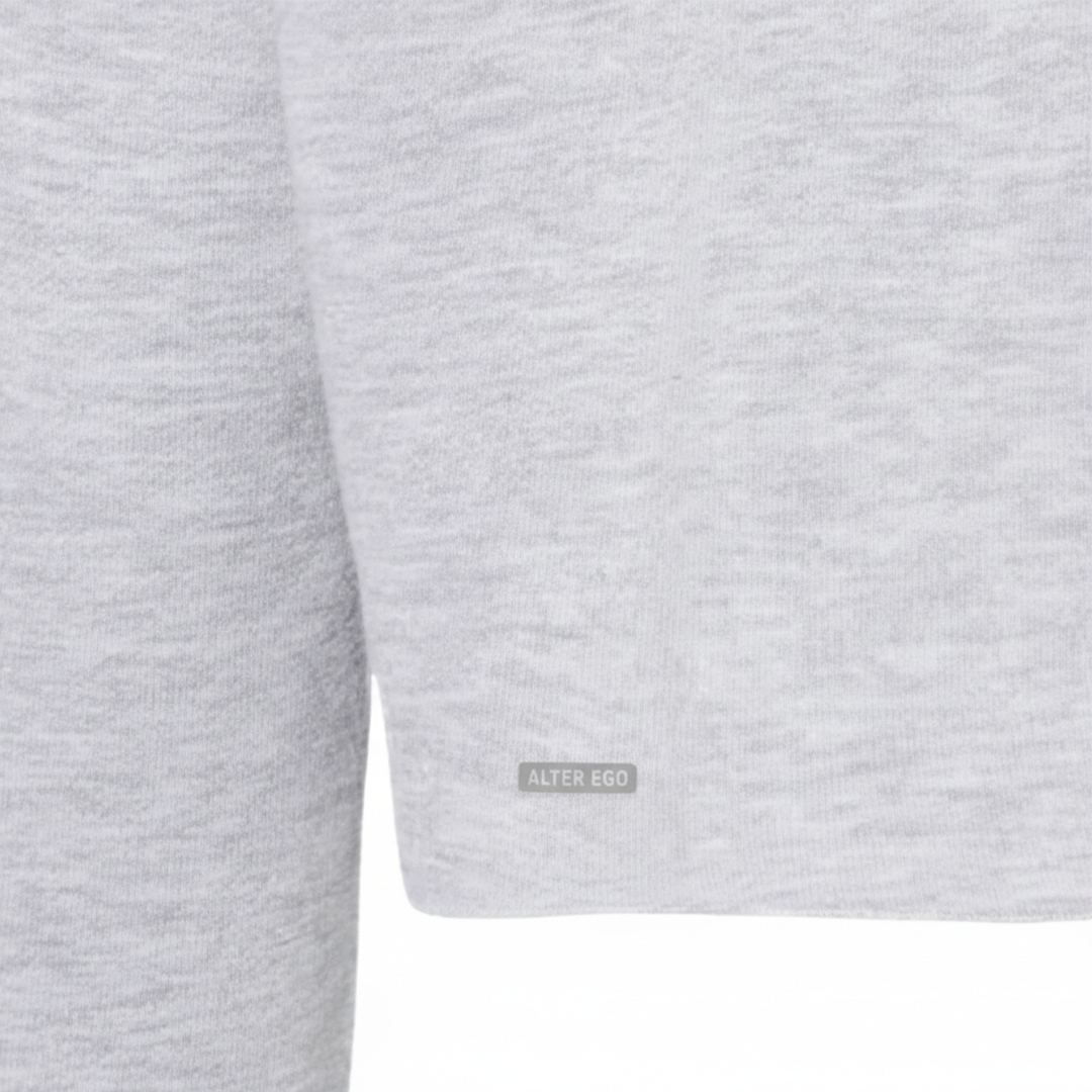 Cropped Crew Neck (Women's) Gray