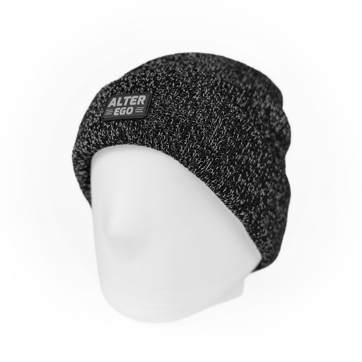 Snowbird Black Reflective Beanie
