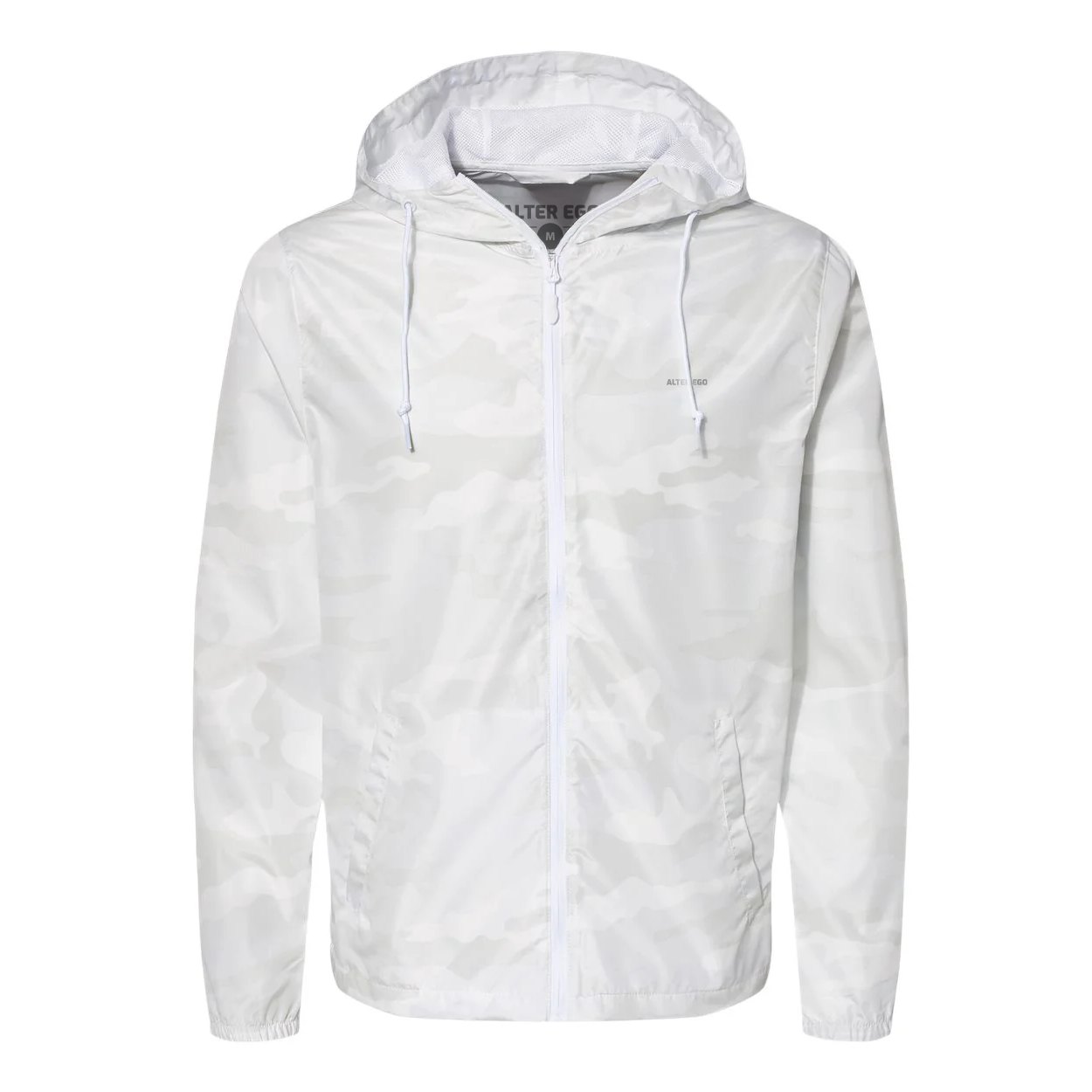 Lightweight Packable Windbreaker White Camo