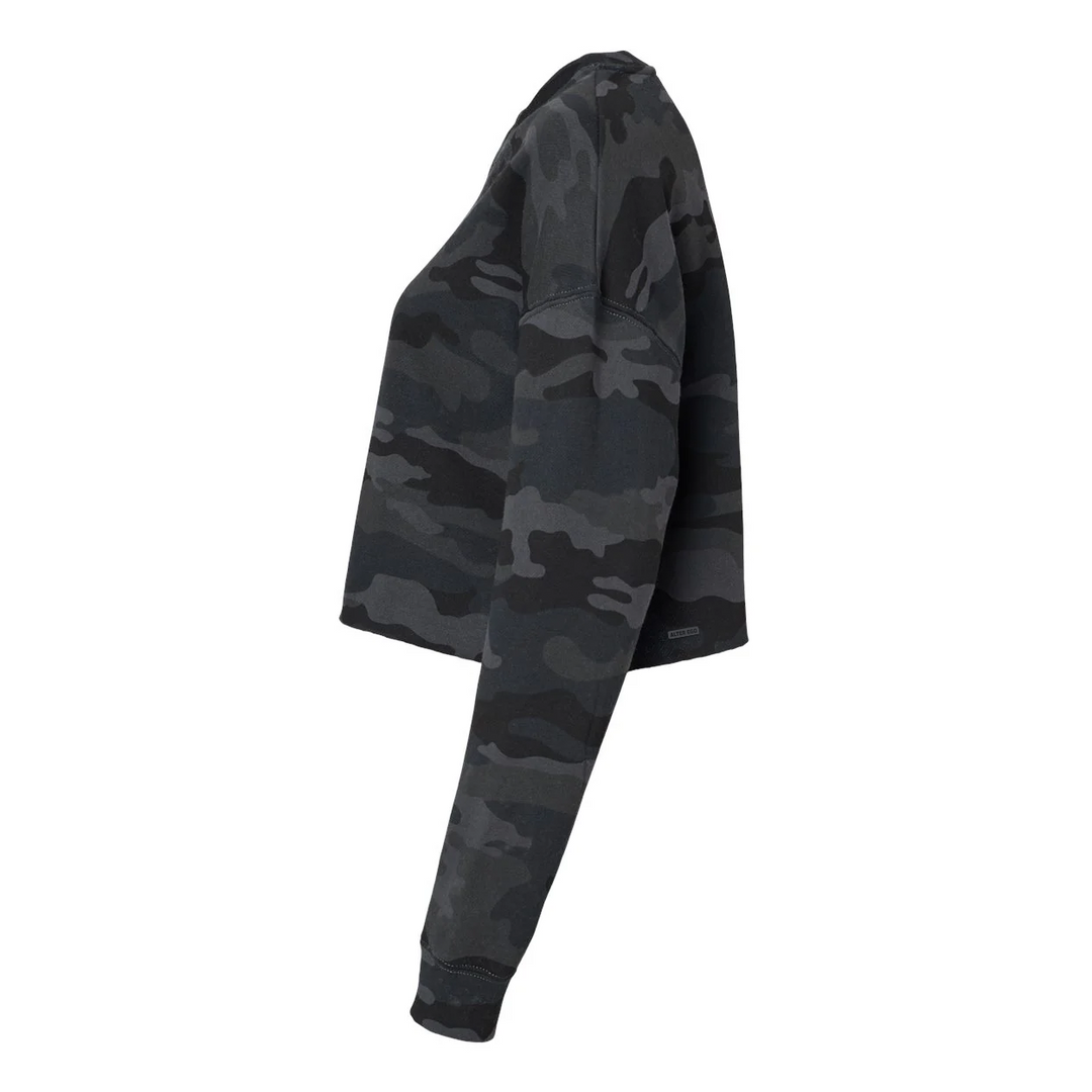 Cropped Crew Neck (Women's) Black Camo
