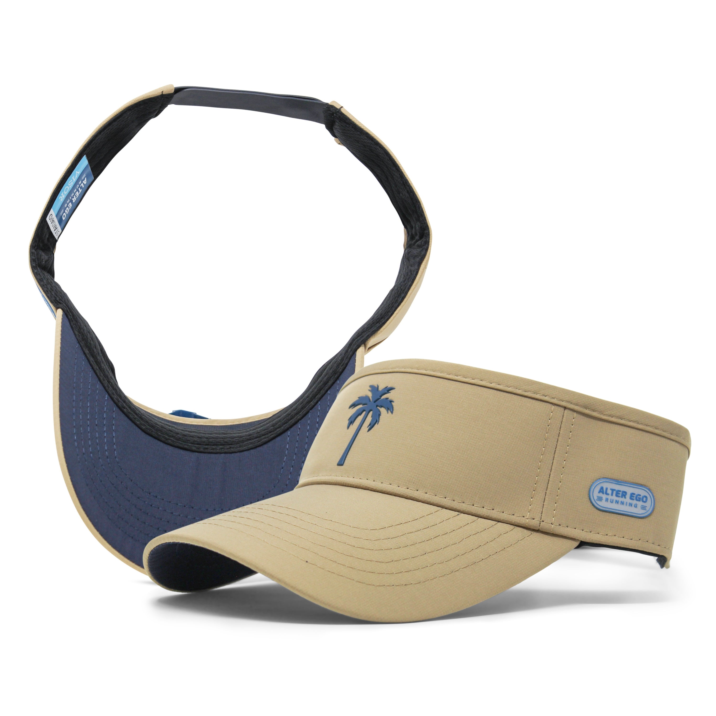 Visor Splash Khaki Navy Palm