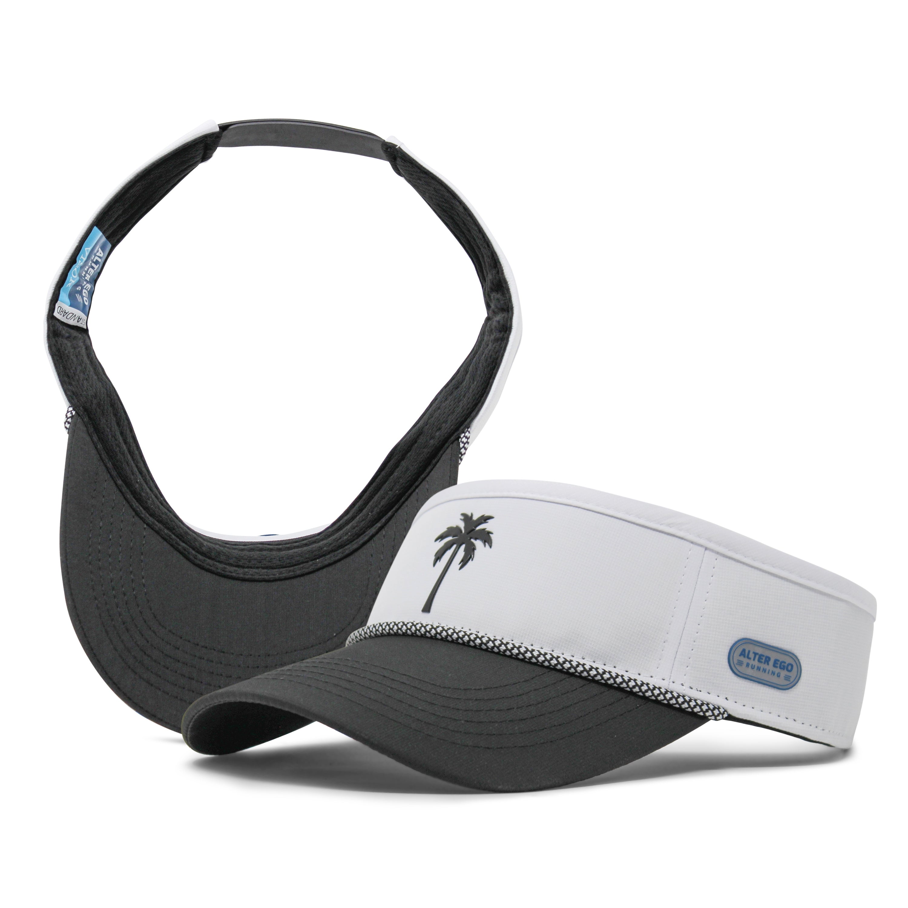 Visor Splash White Black Palm