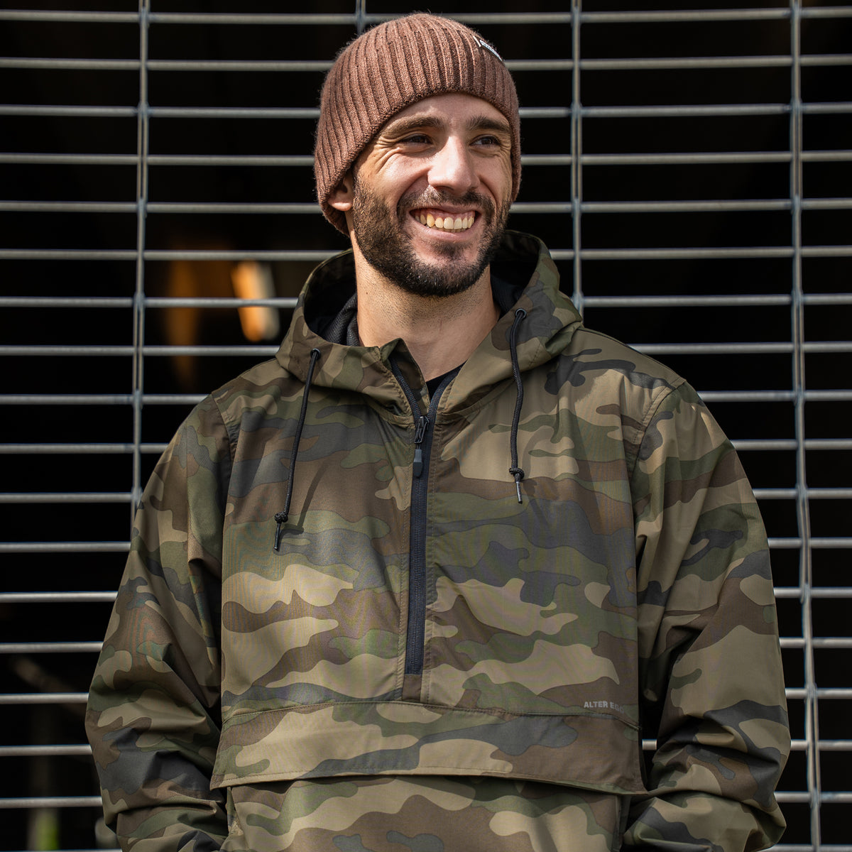 Water-Repellent Windbreaker - Black Camo