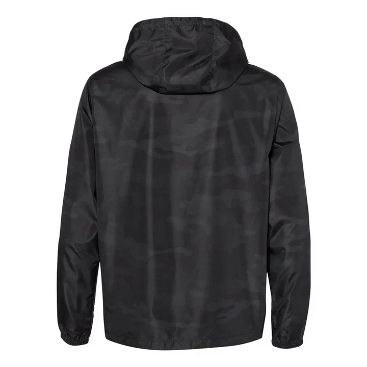 Lightweight Packable Windbreaker Black Camo