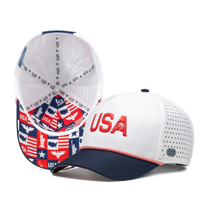 Coaster Splash USA White Navy Palm