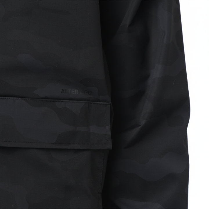 Water-Repellent Windbreaker - Black Camo
