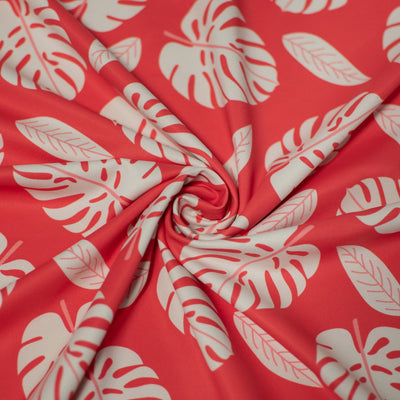 Performance Polo Palm Print Coral