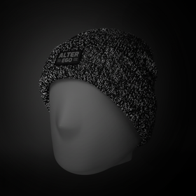 Snowbird Black Reflective Beanie