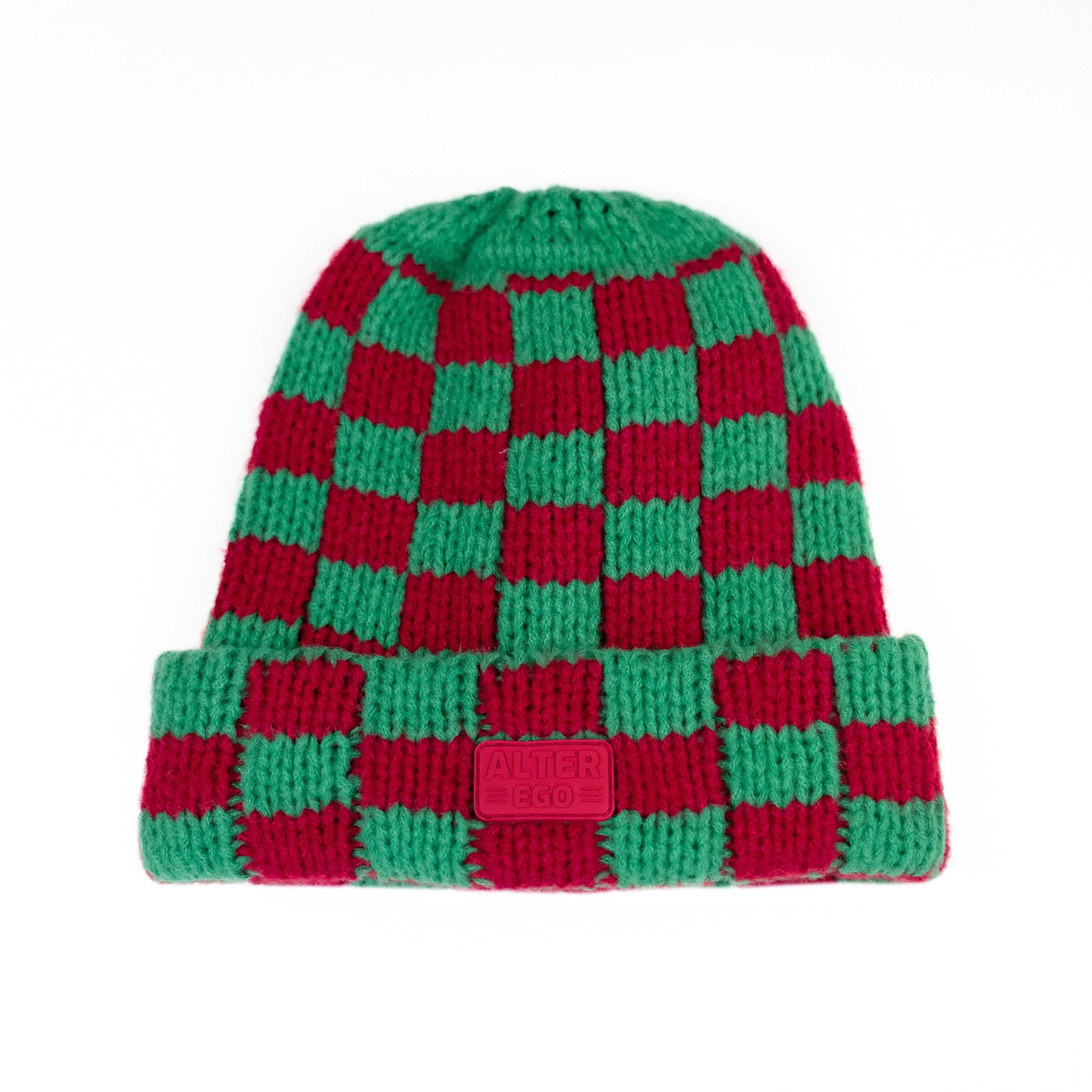 Snowbird Red and Green Beanie
