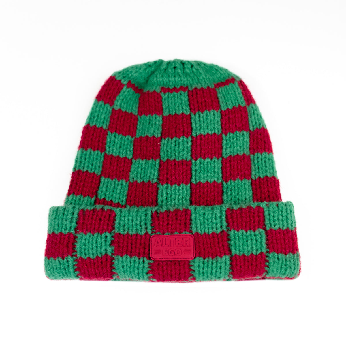 Snowbird Red and Green Beanie