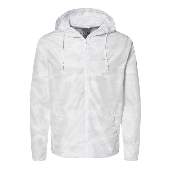 Lightweight Packable Windbreaker White Camo