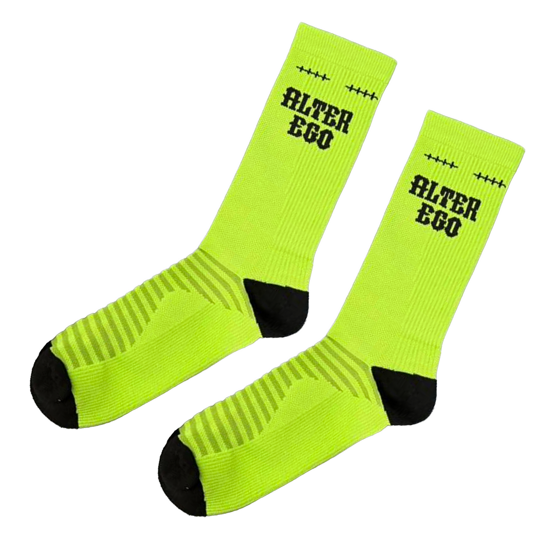 Premium Running Socks Green Stitch (Estimated Ship Date: 9/18)