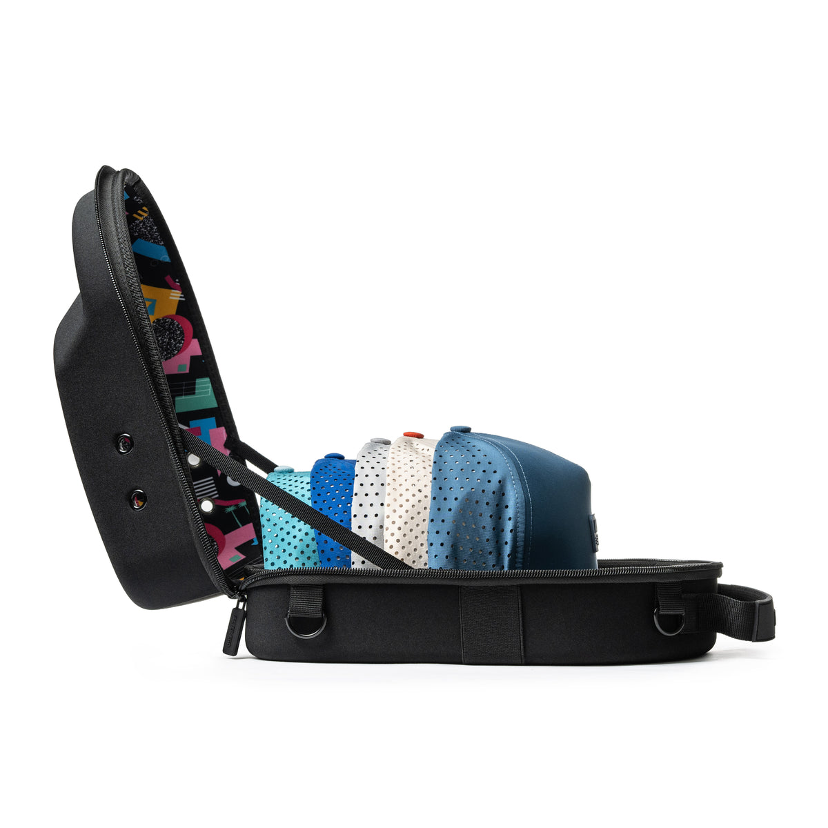 6 Hat Travel Case - Black / Retro