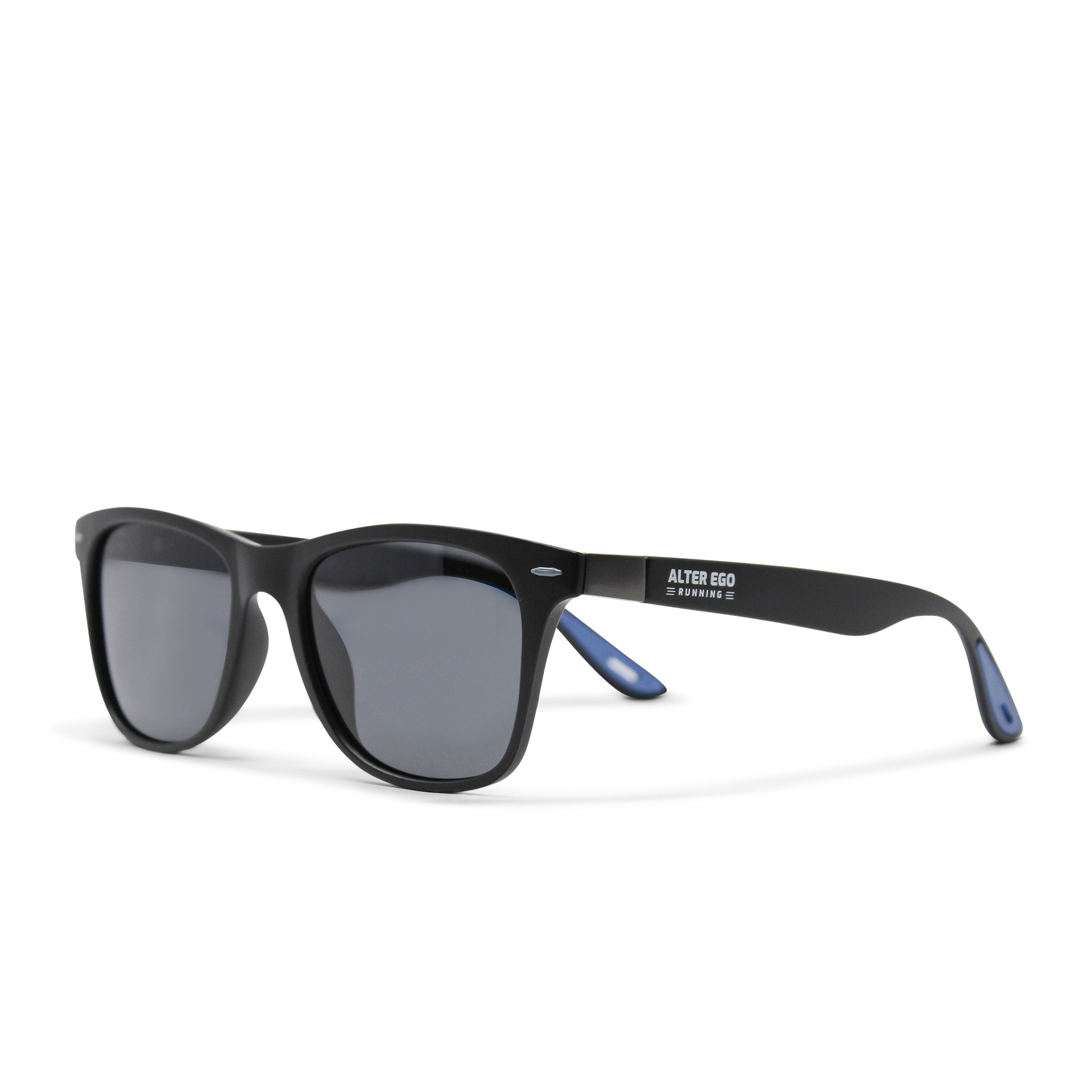 RUN Sunnies - Black Frame | Black Polarized Lenses | Blue Elements