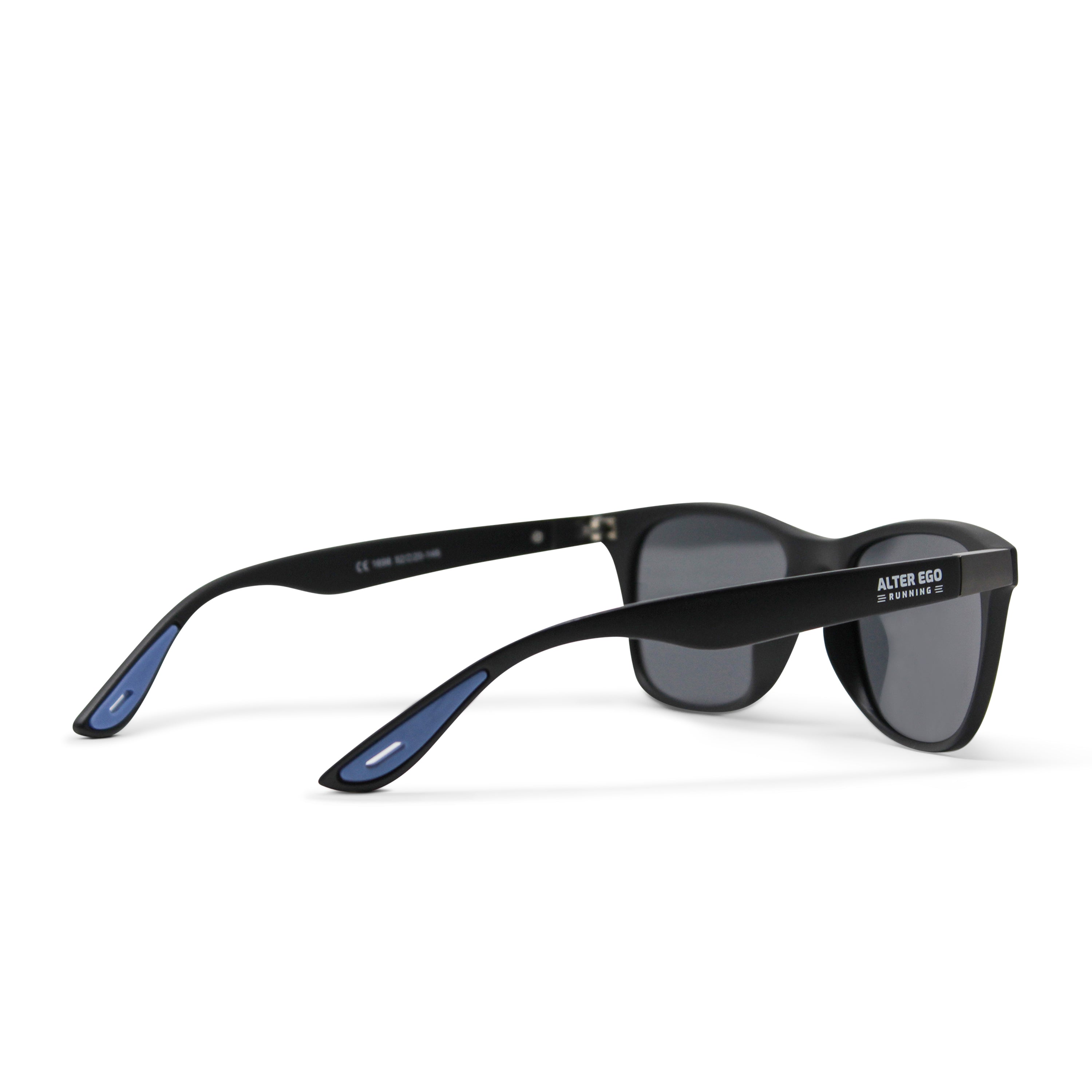 RUN Sunnies - Black Frame | Black Polarized Lenses | Blue Elements