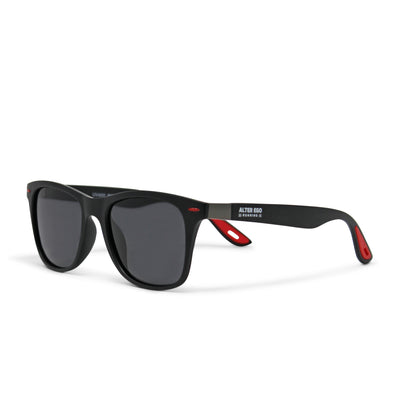 Run Sunnies - Black Frame | Black Polarized Lenses | Red Elements