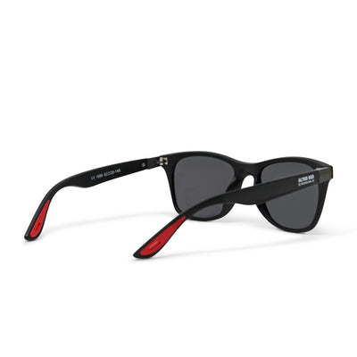 Run Sunnies - Black Frame | Black Polarized Lenses | Red Elements