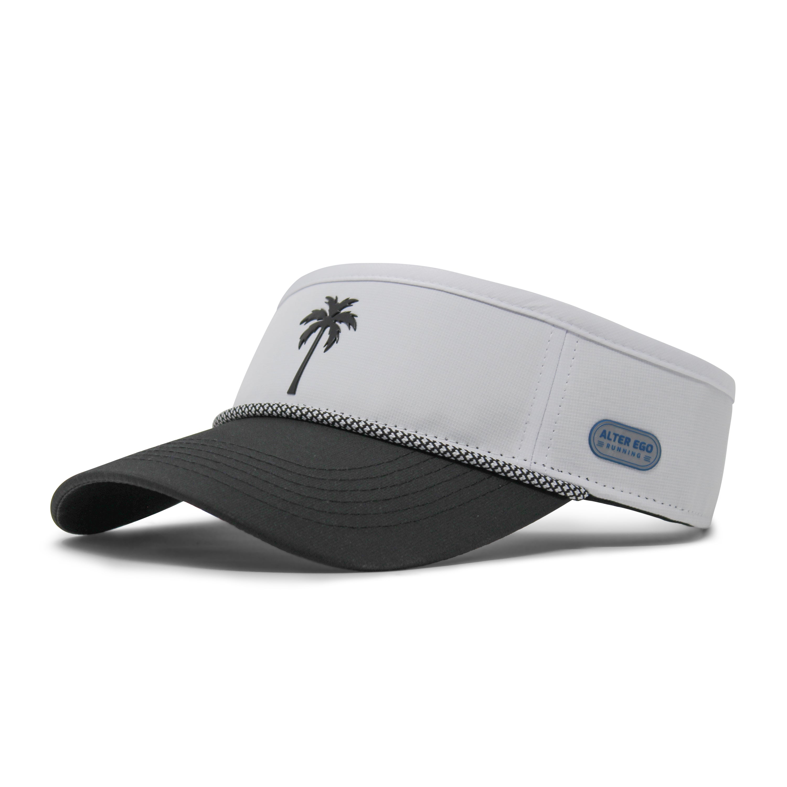 Visor Splash White Black Palm