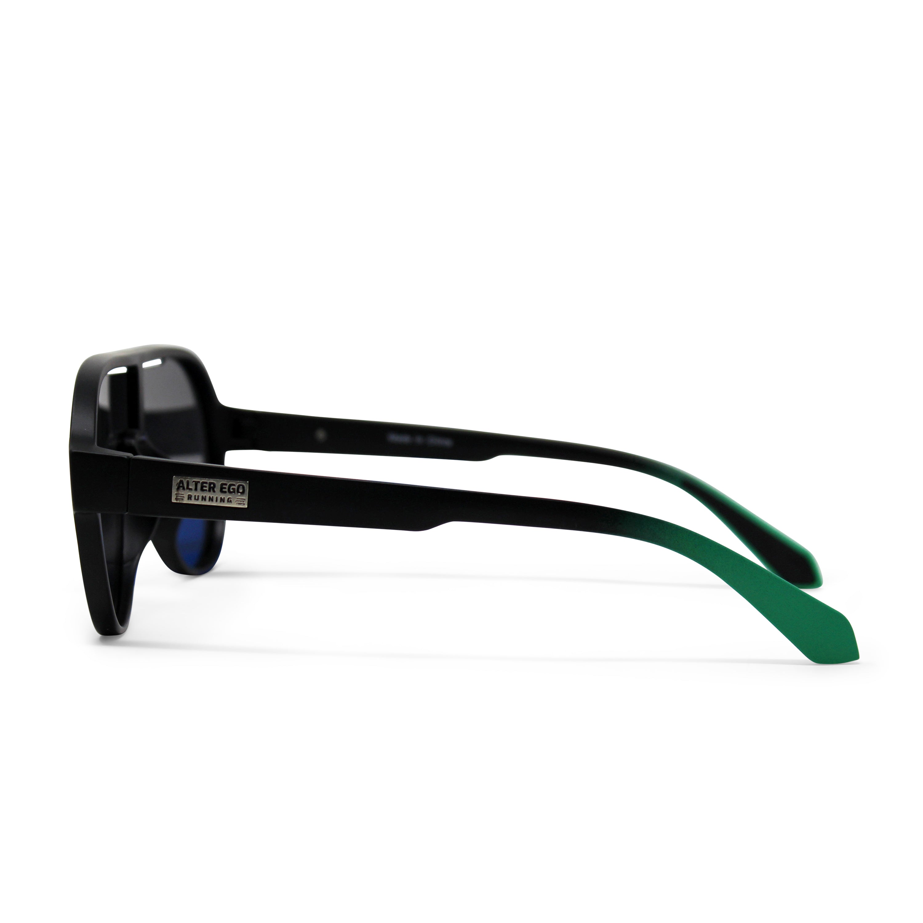 Run Navigators Plus - Black Frame | Green Accents | Polarized Lens