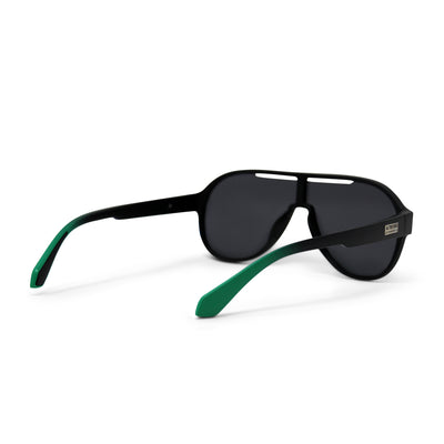 Run Navigators Plus - Black Frame | Green Accents | Polarized Lens