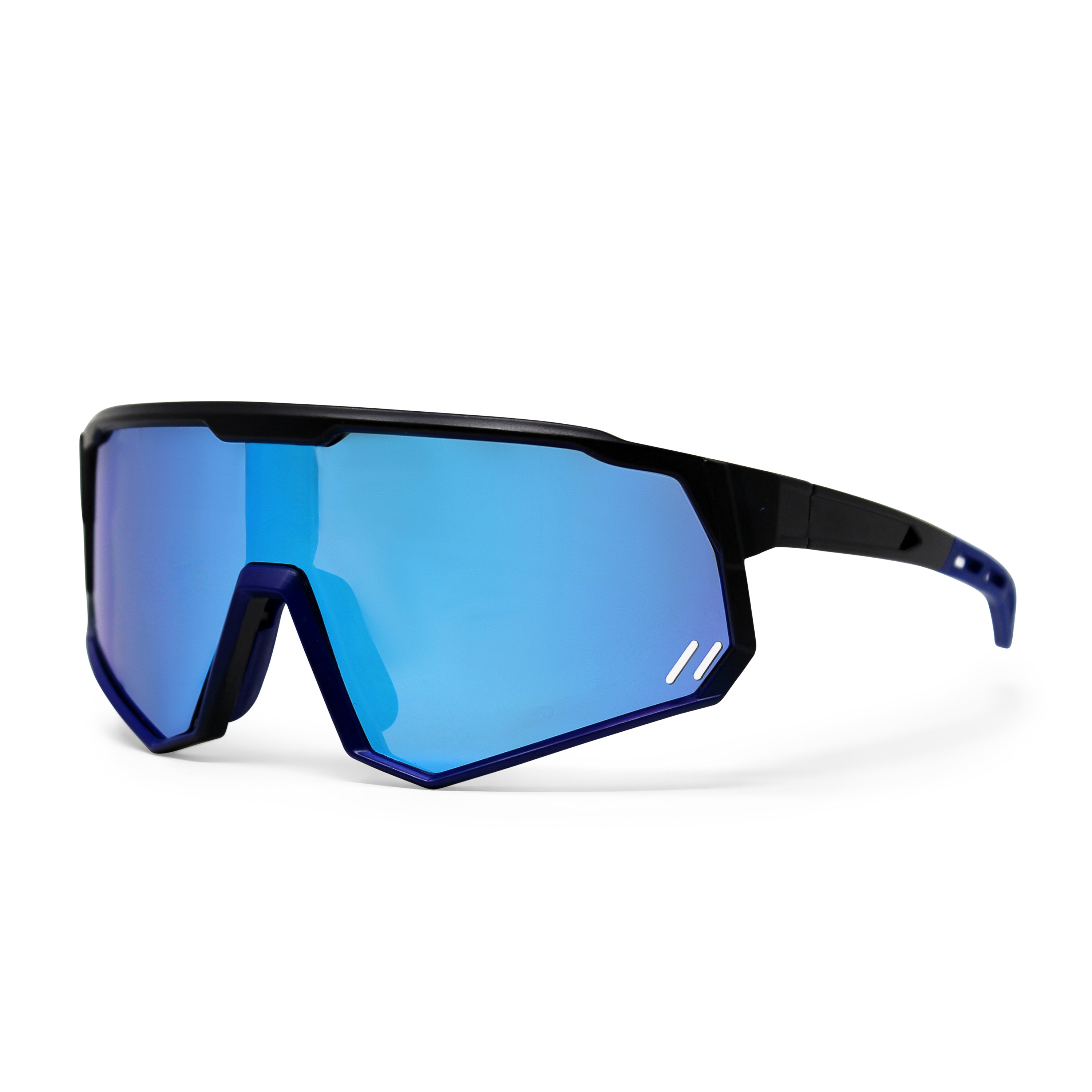 Run Shield Full Black Frame Ice Blue Lens