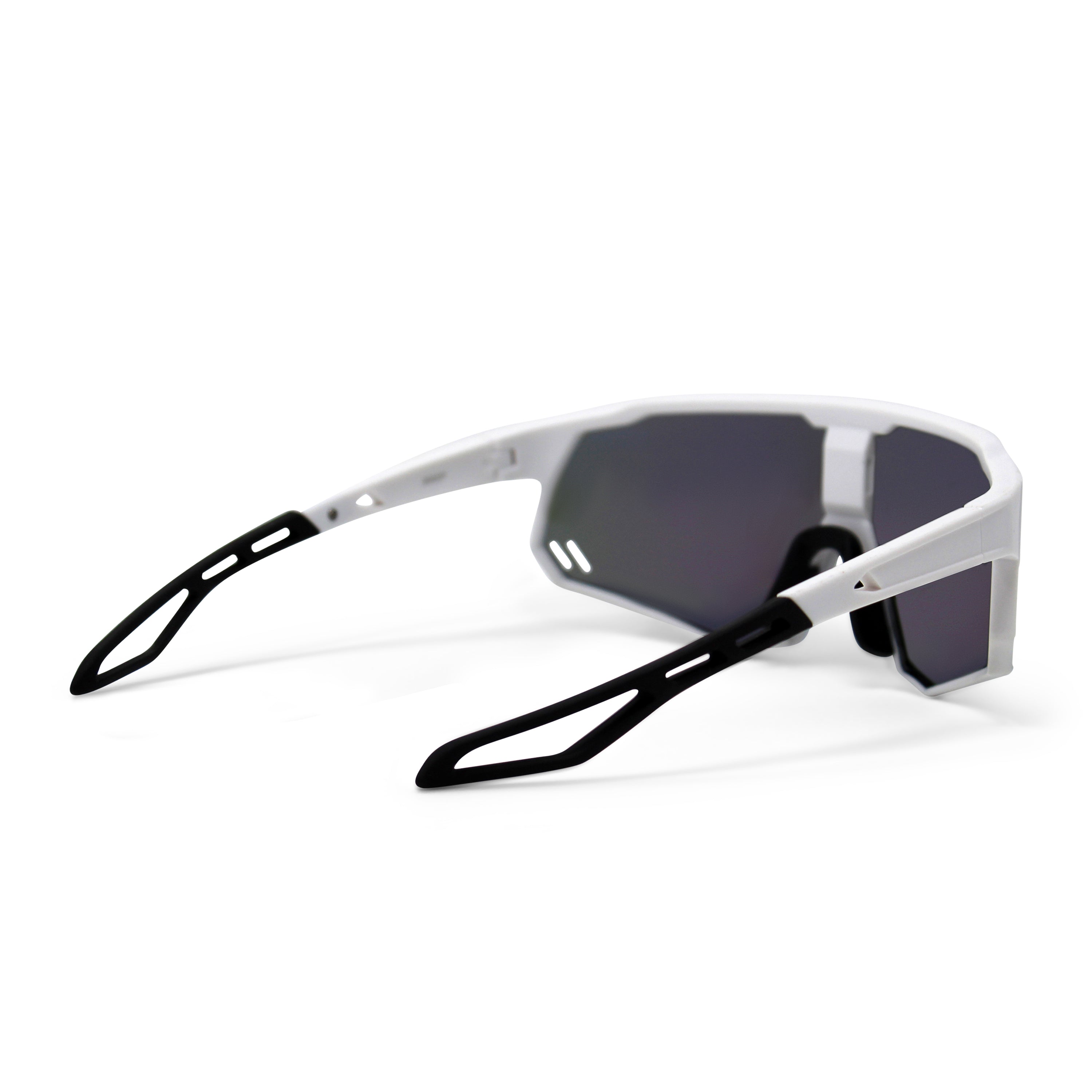 Run Shield Full White Frame Ice Blue Lens