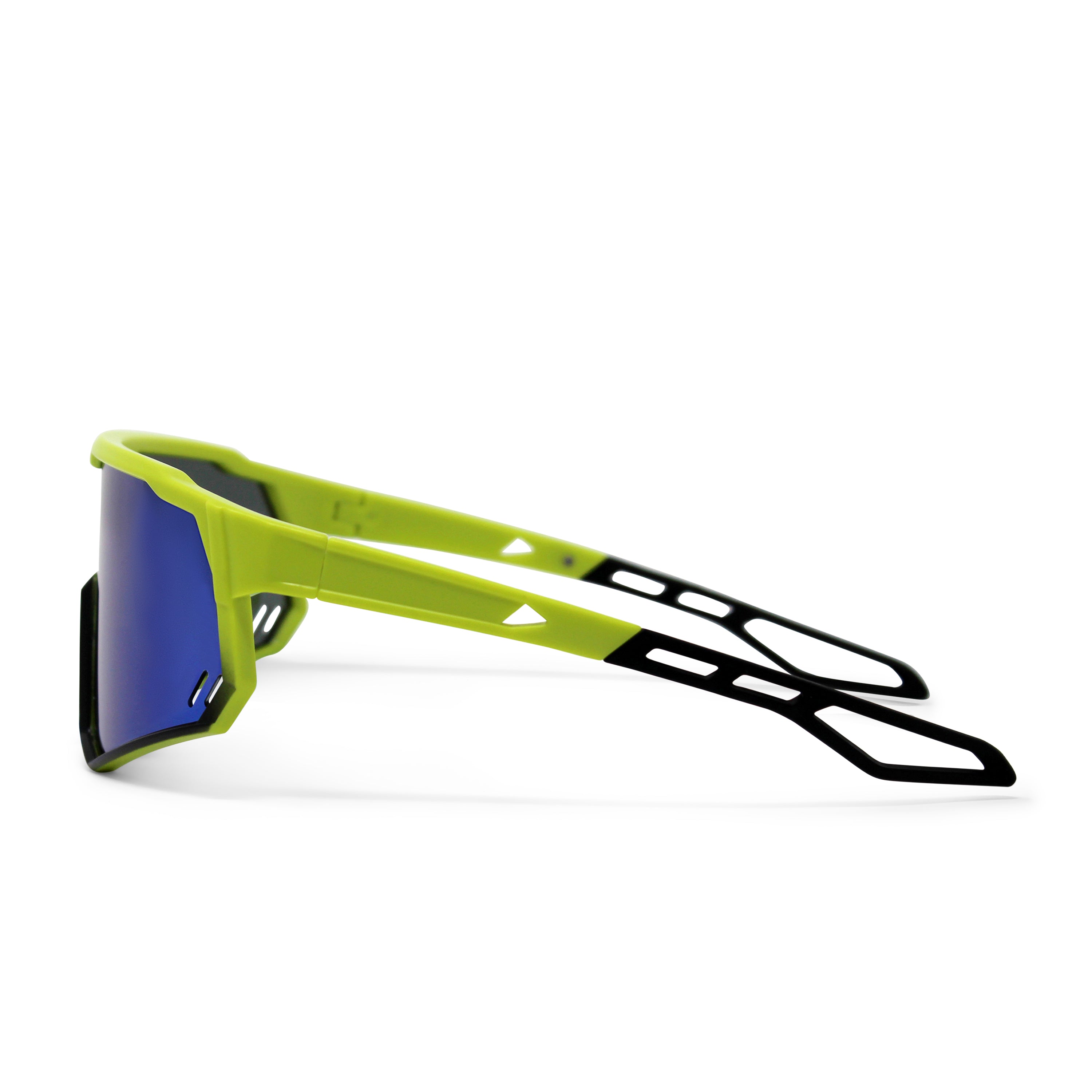 Run Shield Full Yellow Frame Multi Blue Lens