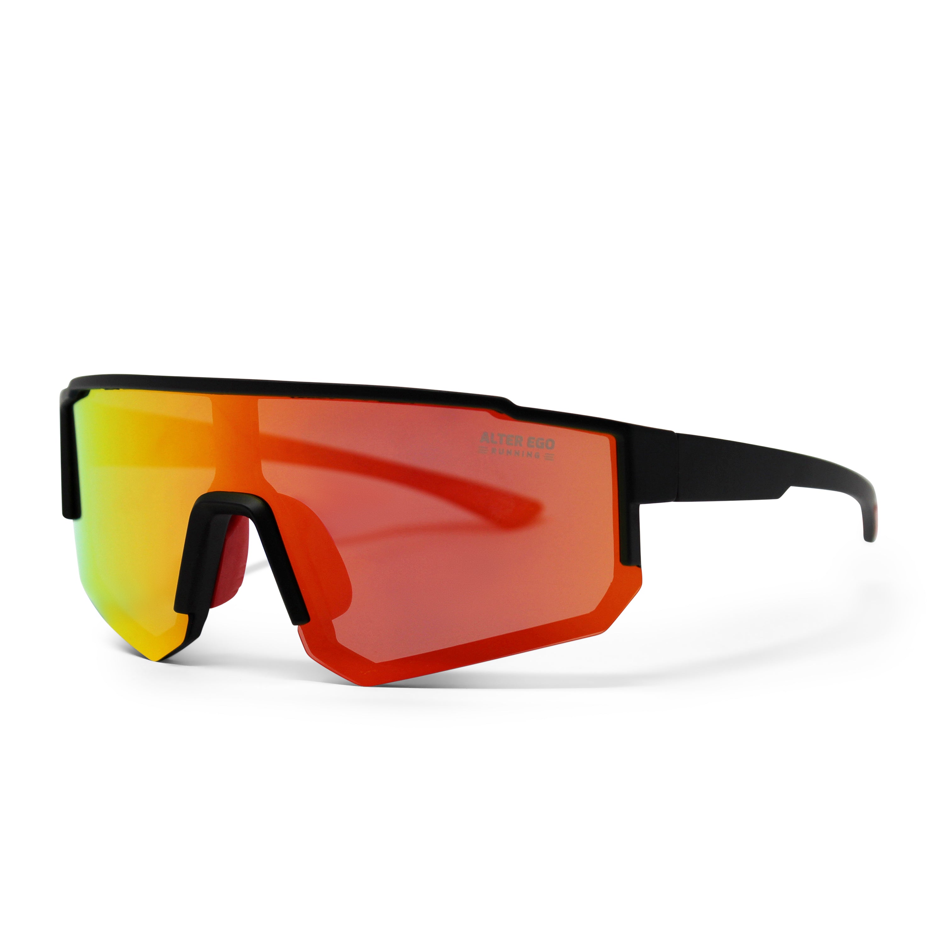 Run Shield Black Frame Multi-Colored Lens