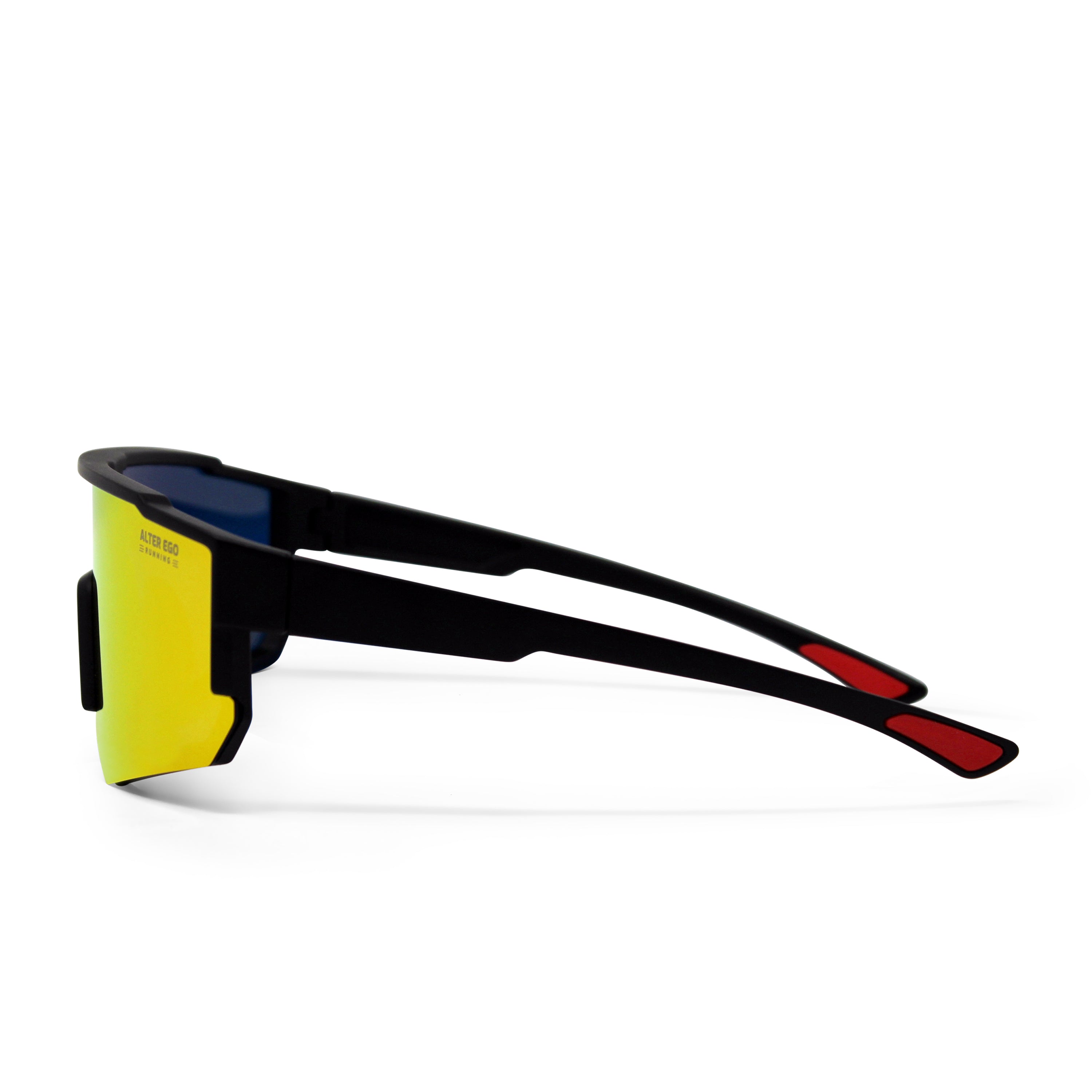 Run Shield Black Frame Multi-Colored Lens