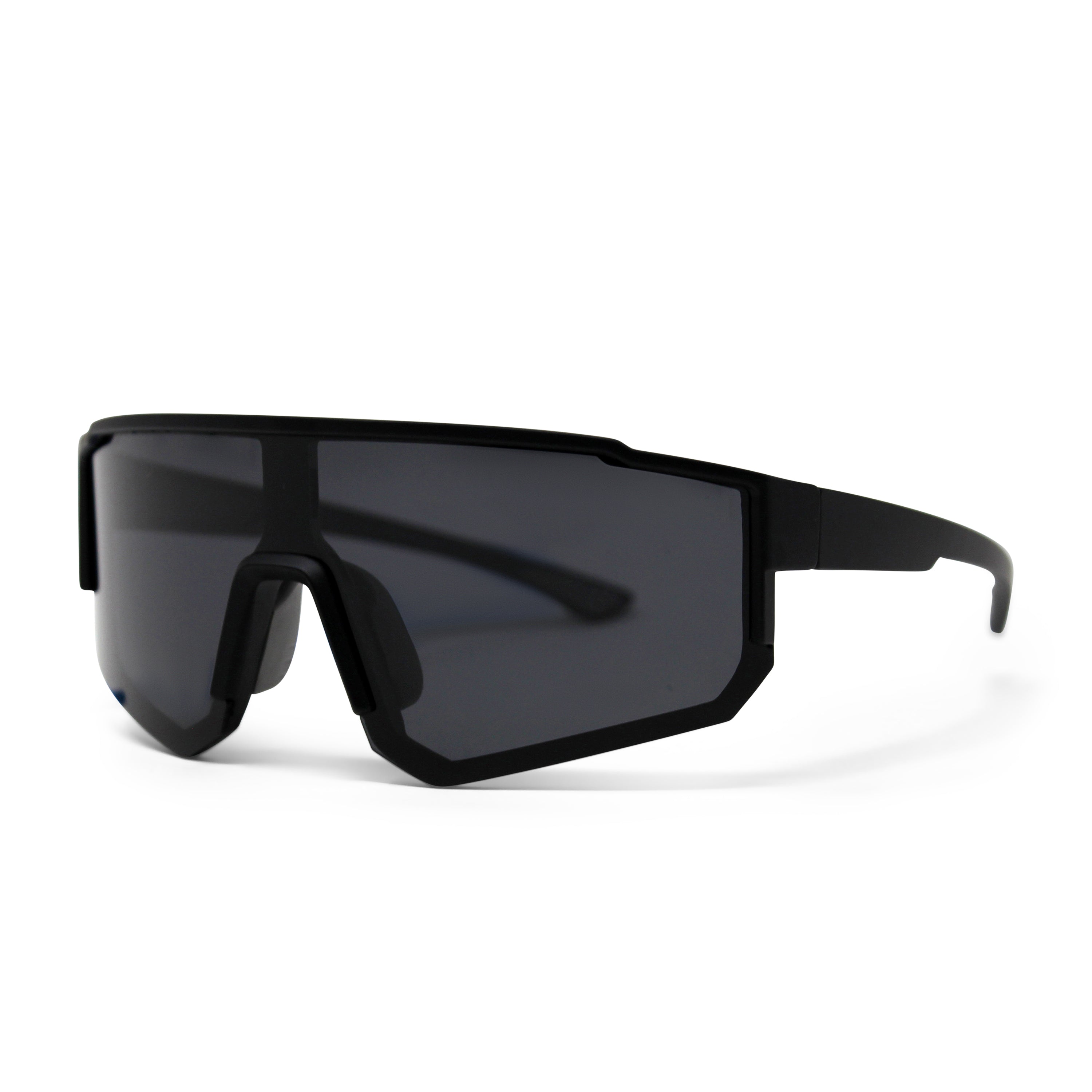 Run Shield Black Frame Black Lens