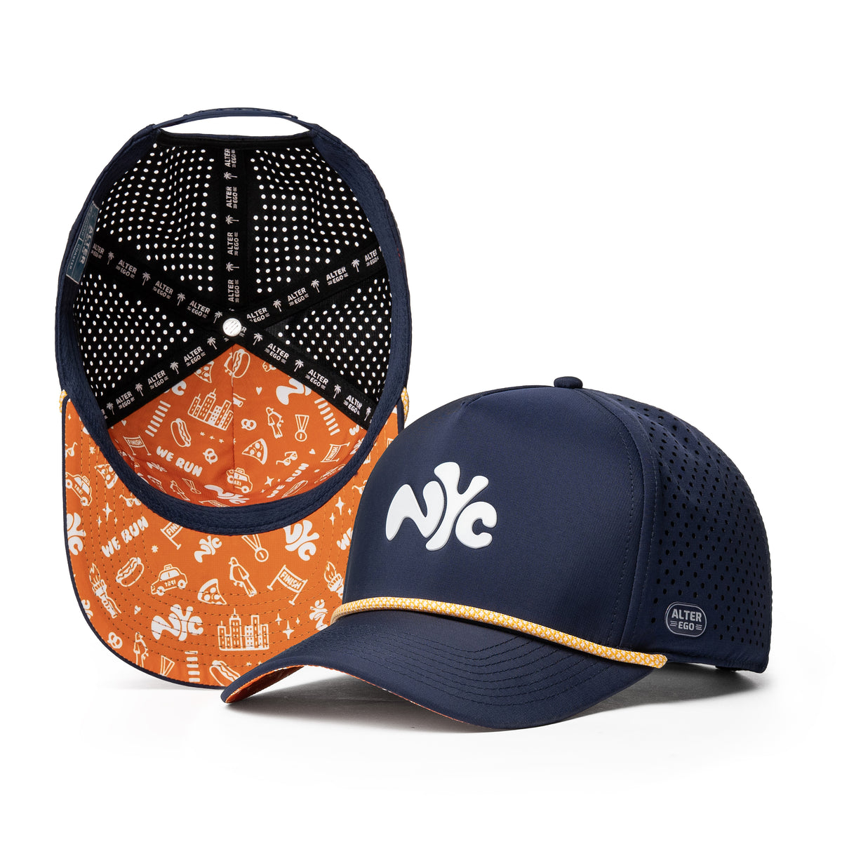 Coaster Splash NYC Navy Orange