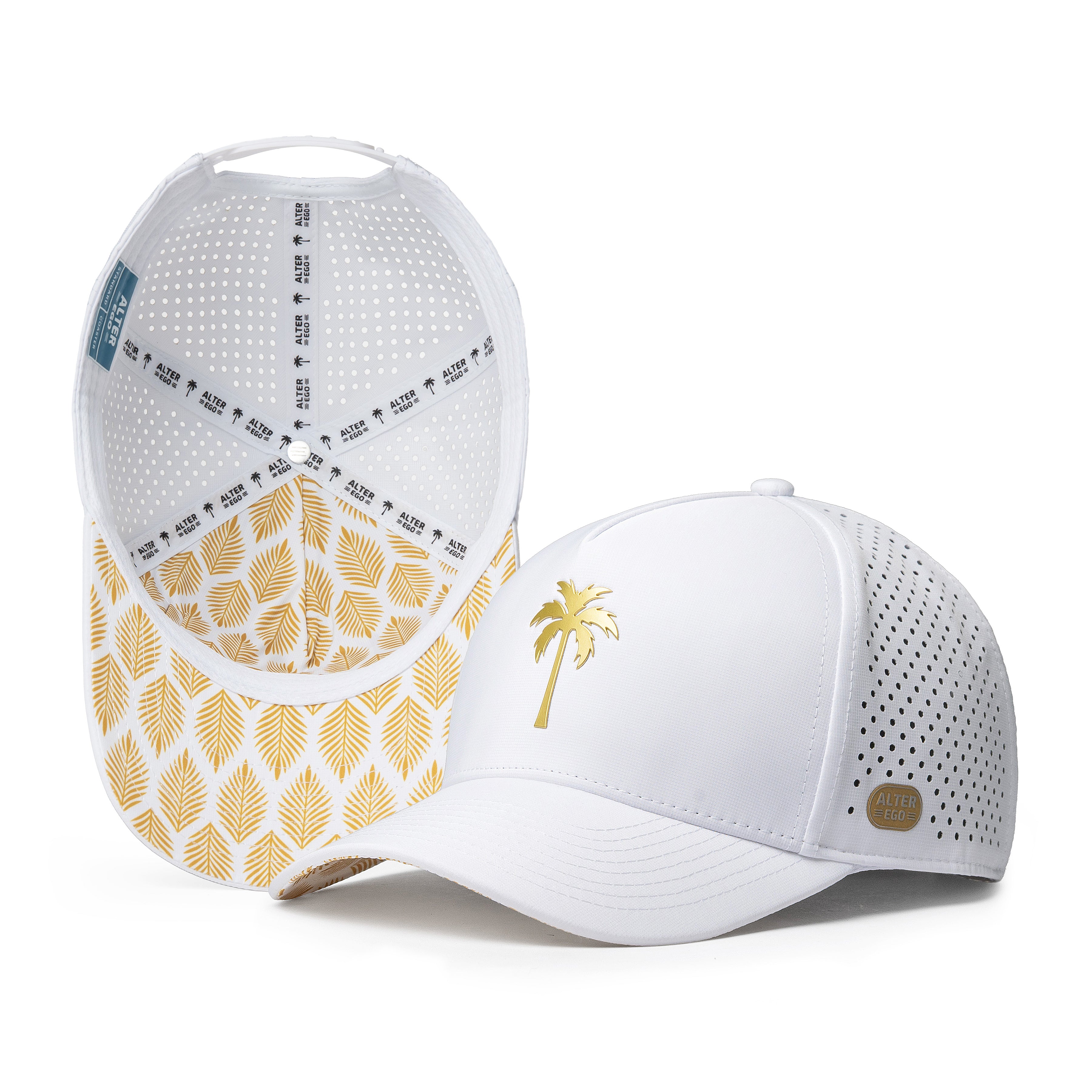 Coaster Splash White & Gold Royal Palm