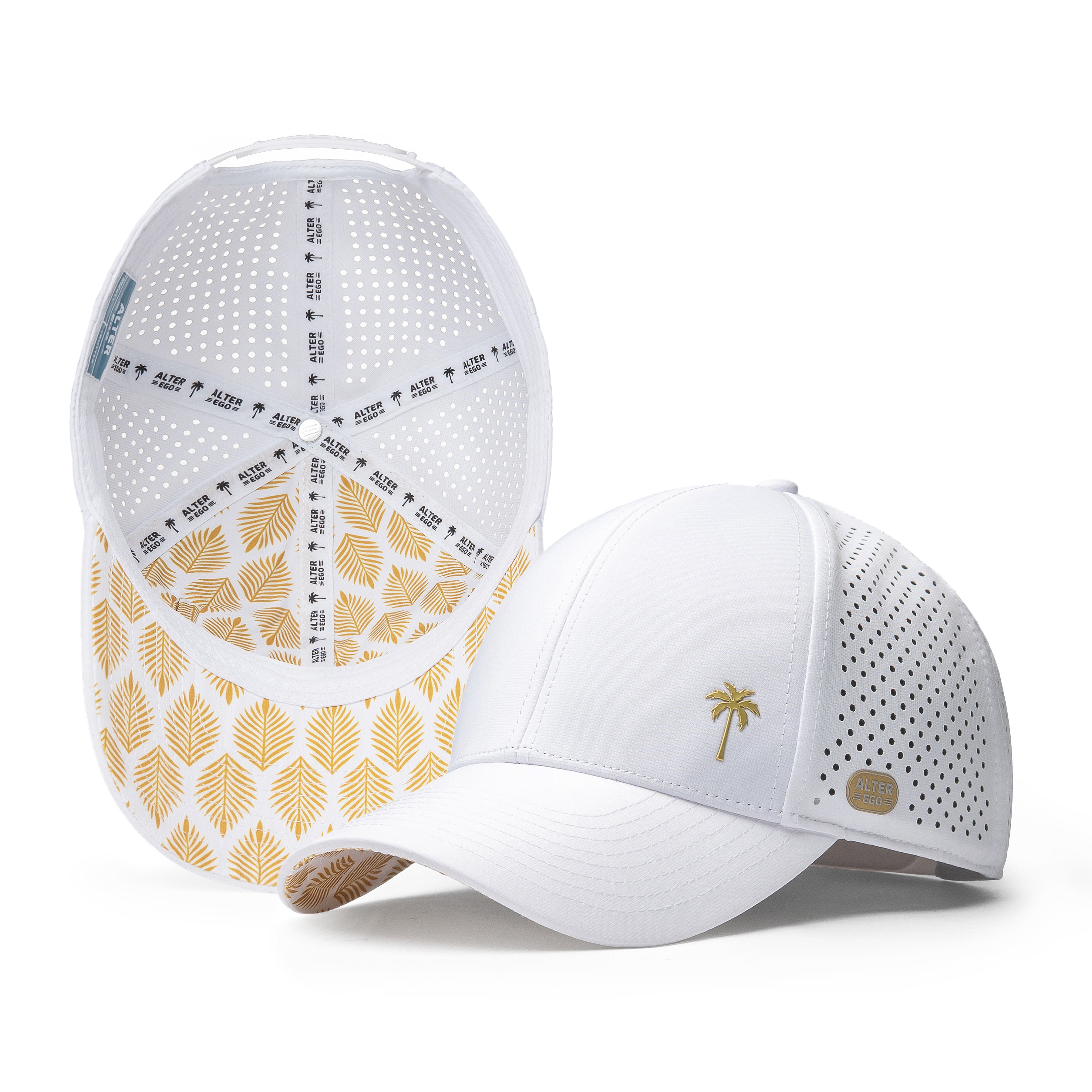 Trotter Splash White & Gold Royal Palm