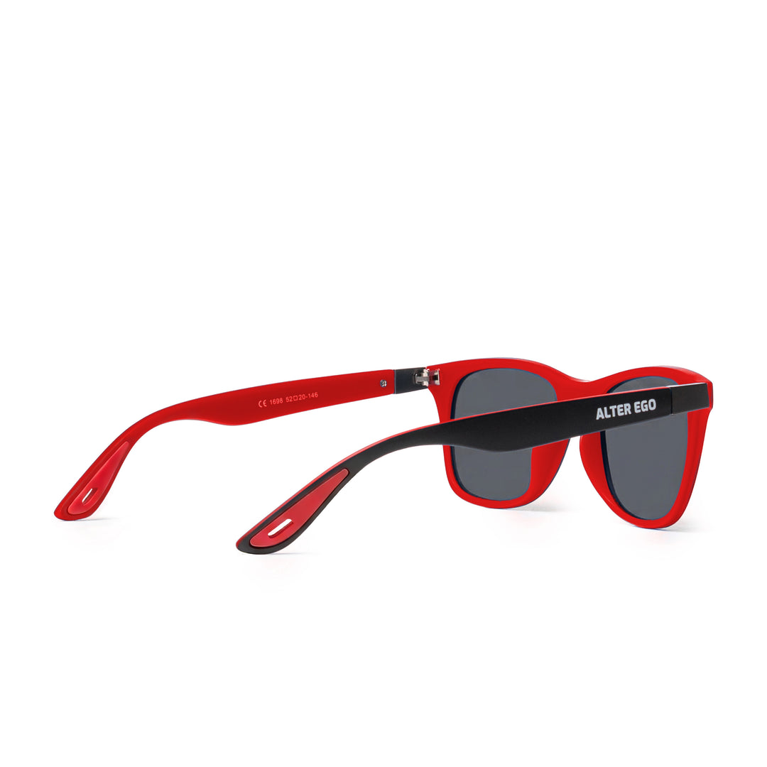 Polarized Running Sunglasses - Red Interior | High-Gloss Frame | Black Polarized Lenses