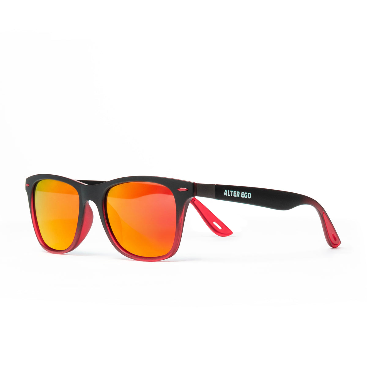 Polarized Running Sunglasses - Clear Interior | Matte Frame | Red Polarized Lenses