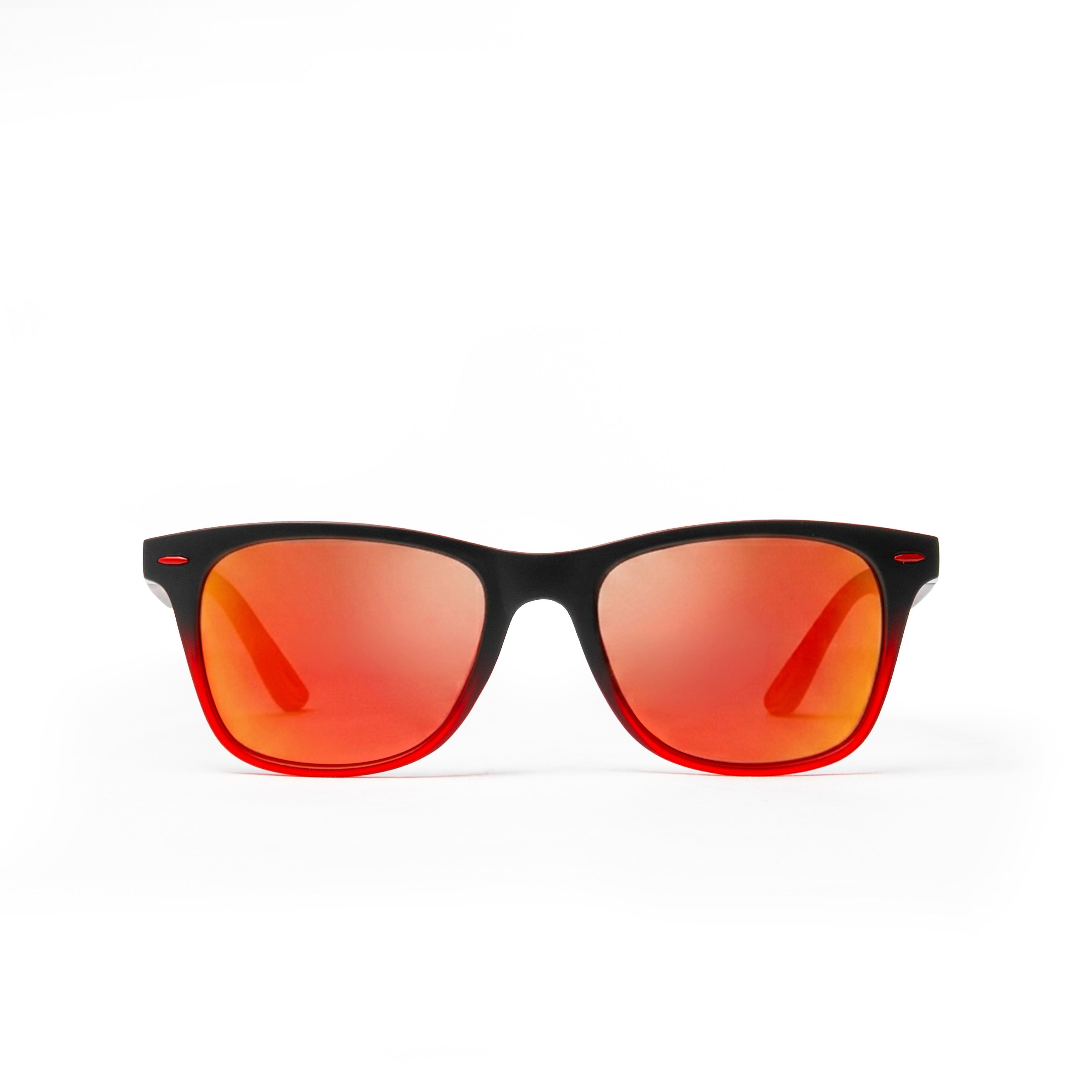 Polarized Running Sunglasses - Clear Interior | Matte Frame | Red Polarized Lenses