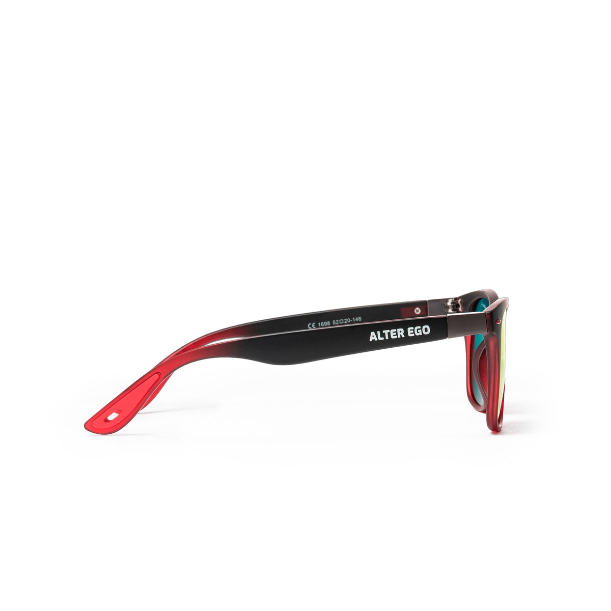 Polarized Running Sunglasses - Clear Interior | Matte Frame | Red Polarized Lenses
