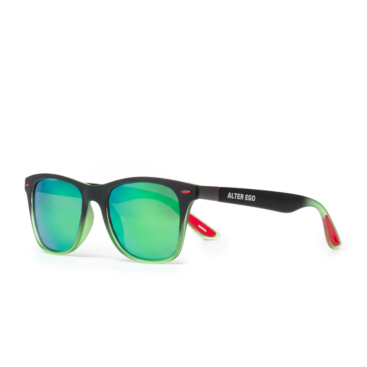 Polarized Running Sunglasses - Clear Interior | Matte Frame | Green Polarized Lenses