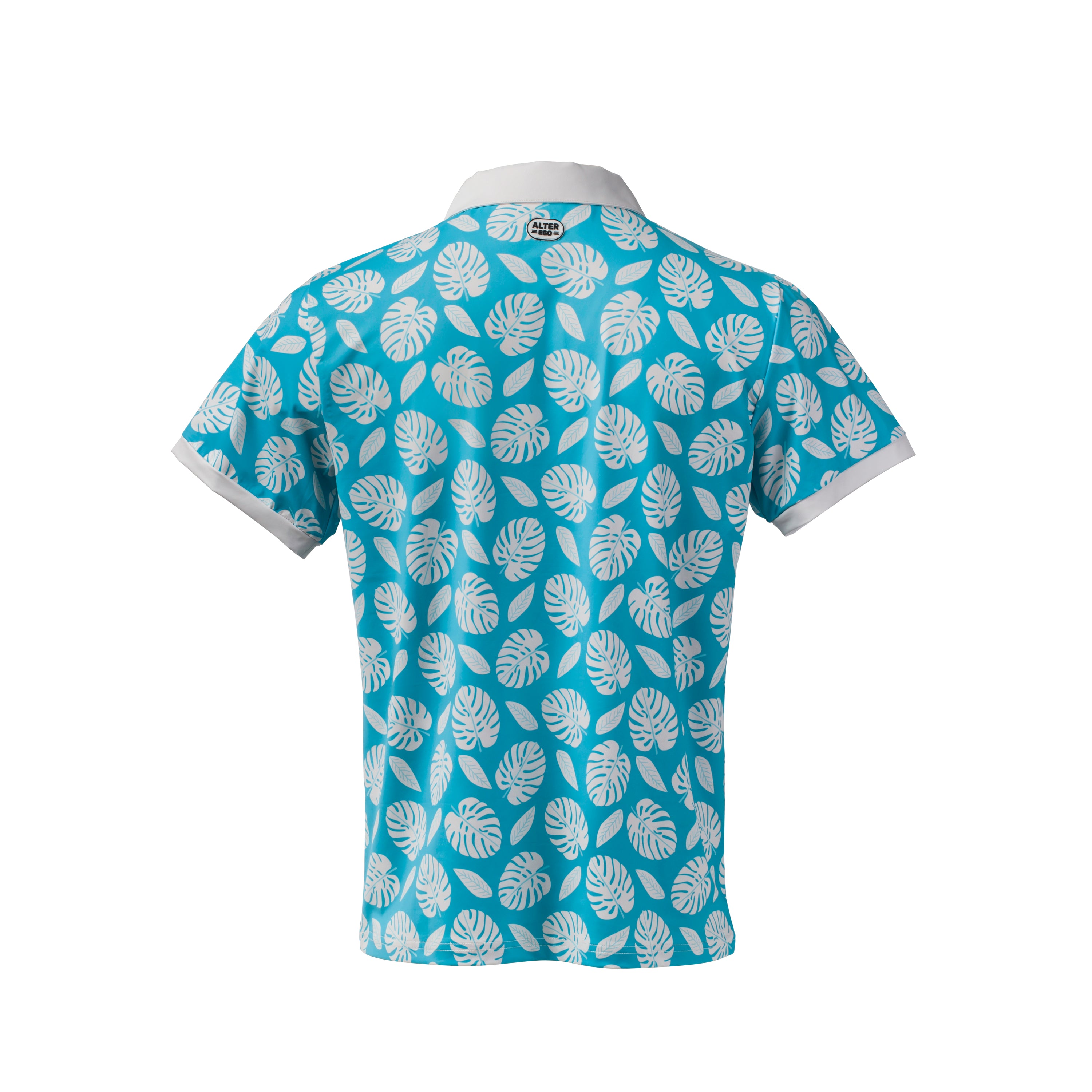 Performance Polo Palm Print Teal