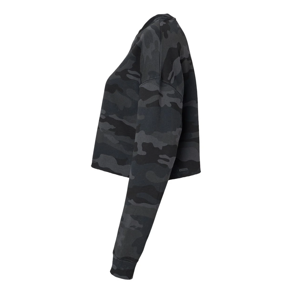 Cropped Crew Neck (Women's) Black Camo