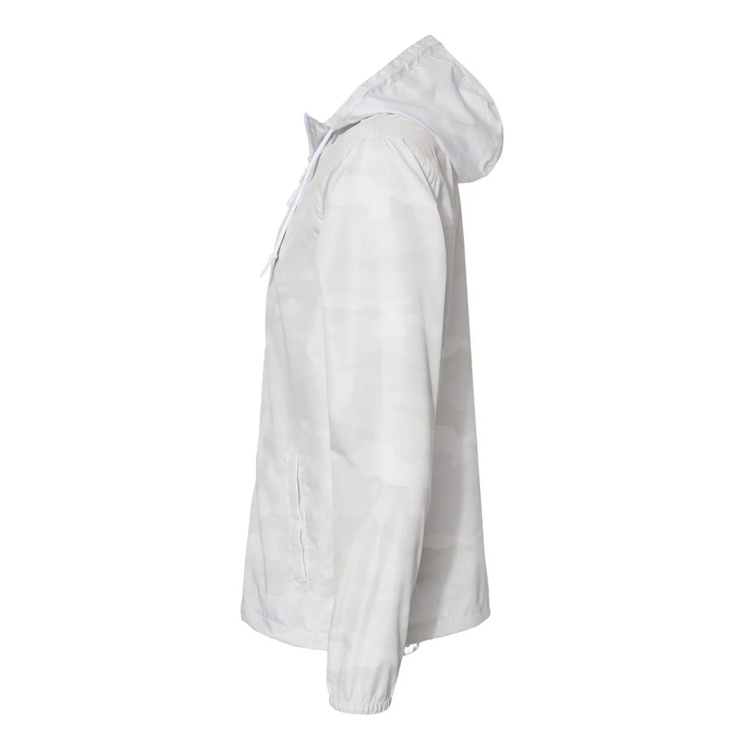 Lightweight Packable Windbreaker White Camo